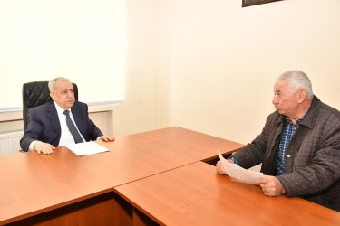 Qubadlı Rayon İcra Hakimiyyətinin  başçısı rayon sakinləri ilə növbəti  səyyar qəbul keçirdi