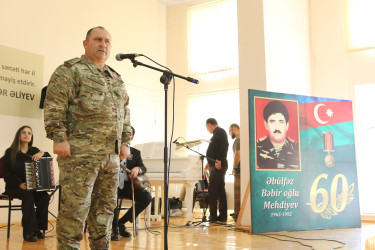 Şəhid Mehdiyev Əbülfəz Bəbir  oğlunun 60 illik yubileyi qeyd olundu.