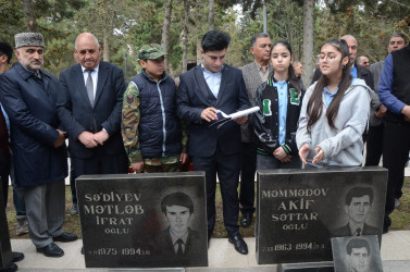 Şəhid Sədiyev Mətləb İfrat oğlunun 50 illik yubileyi münasibətilə tədbiri keçirildi