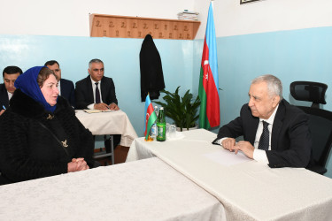 Qubadlı Rayon İcra Hakimiyyətinin  başçısı rayon sakinləri ilə növbəti  səyyar qəbul keçirdi