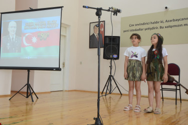 Şəhid mayor Alıyev Elçin Bayram oğlunun 50 yaşının  tamam olması münasibəti ilə tədbir keçirildi.