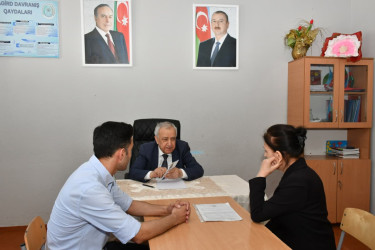 Qubadlı Rayon İcra Hakimiyyətinin başçısı rayon sakinləri ilə növbəti  səyyar qəbul keçirdi