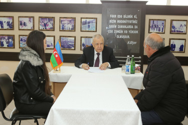 Qubadlı Rayon İcra Hakimiyyətinin  başçısı rayon sakinləri ilə növbəti  səyyar qəbul keçirdi.