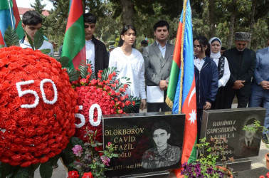 Şəhid Ələkbərov Cavid Fazil oğlunun 50 illik yubileyi münasibətilə tədbir keçirildi