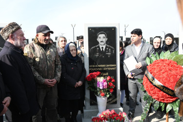 Vətən Müharibəsi Qəhrəmanı, şəhid polkovnik-leytenant  Ağayev Vüqar Əhməd oğlunun doğum günü münasibətilə  tədbir keçirildi